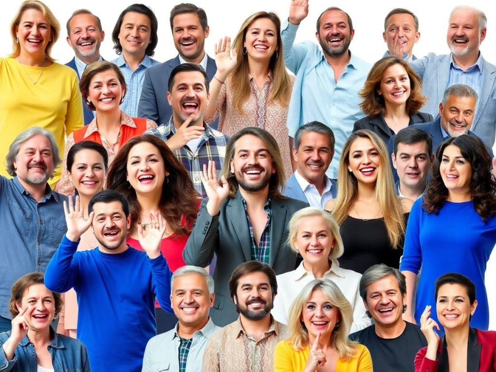 Descoperă impactul cultural al celebrități romanesti 1 Chipuri celebre românești, diverse expresii, cadre dinamice.