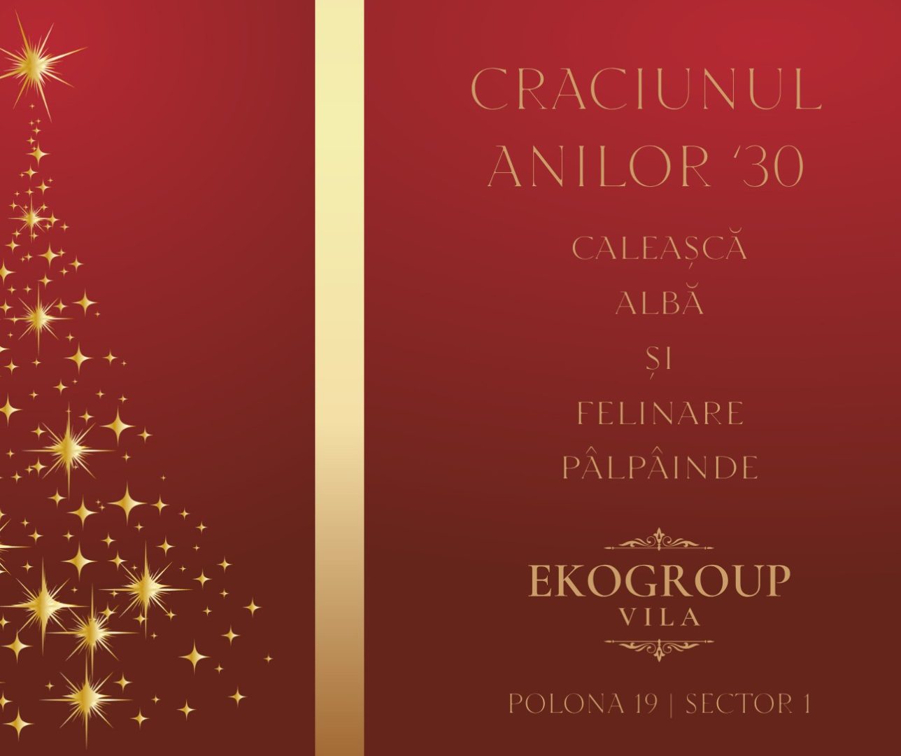 Crăciunul Anilor ’30 la Eko Group Vila: O Întoarcere în Eleganța Interbelică